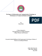 The Impact of Information and Communication Technology On Performance of Commercial Banks in Ethiopia