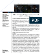 Effect of Core Strengthening On Dynamic Balance and Agility in Badminton Players