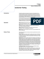 MV Transformer Testing (7200DB1001