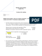 Activity in E3 - Liabilities