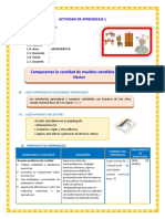 D1 A2 SESIÓN Comparamos La Cantidad de Muebles Vendidos de Don Héctor