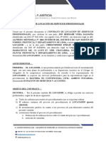 Modelo - Contrato de Locación de Servicios Profesionales