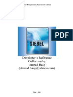 Developer's Reference Collection by Amzad Baig: Siebel Requirements, References & Solutions