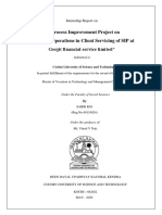 A Process Improvement Project On Back End Operations in Client Servicing of SIP at Geojit Financial Service Limited