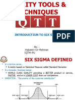 Introduction To Six Sigma: By: - Hakeem-Ur-Rehman Iqtm-Pu