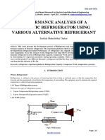 Performance Analysis of A Domestic Refrigerator Using Various Alternative Refrigerant