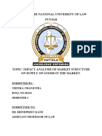 Impact Analysis of Market Structure On Supply of Goods in The Market.