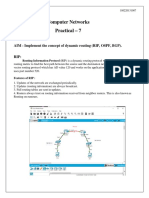 Computer Networks Practical - 7: AIM - Implement The Concept of Dynamic Routing (RIP, OSPF, BGP)