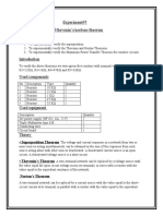 Experiment#5 Superposition and Thevenin's/nortons Theorem: Objectives