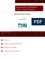 Recherche Opérationnelle & Optimisation: Chapitre 4: Dualité - Analyse de Sensibilité