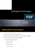 Estimation Techniques: Shreekanth Vankamamidi