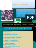 "MICROSPHERES" As A Drug Carrier