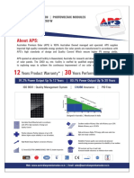 About APS:: Years Product Warranty - Years Performance Warranty