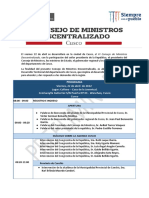 Programa Preliminar Del Consejo de Ministros Descentralizado