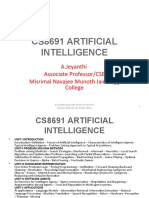 CS8691 Unit1 ARTIFICIAL INTELLIGENCE Regulation 2017