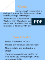 Costs: Variable, Average and Marginal