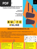 Ruturaj Khopkar - Marketing and Manging of Courses and Products of Kubic Online