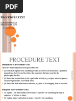 Procedure Text: Iain Batusangkar Multi Efrini, M.PD