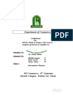 Department of Commerce: Assignment On SWOT, PEST & Porter's Five Forces Analysis of Procter & Gamble Co