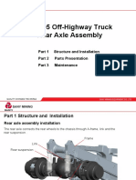 SRT95 Off-Highway Truck Rear Axle Assembly: Structure and Installation Part 2 Parts Presentation Part 3 Maintenance