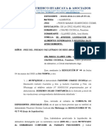 Se Apruebe Liquidacion de Alimentos Devengados y Requiera Bajo Apercibimiento 