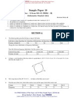 Sample Paper 19: Class - X Exam 2021-22 (TERM - II) Mathematics Standard