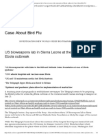 US Bioweapons Lab in Sierra Leone at The Epicentre of Ebola Outbreak - Case About Bird Flu