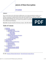 Performance Analysis of Data Encryption Algorithms: Abdel-Karim Al Tamimi