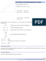 Estructura de Un Modelo de Programación Lineal