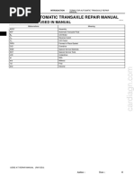 Terms For Automatic Transaxle Repair Manual: Abbreviations Used in Manual