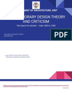 Contemporary Design Theory and Criticism: Department of Architecture, Vnit