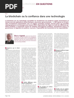 La Blockchain Ou La Confiance Dans Une Technologie - E.Caprioli