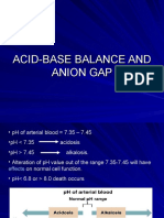 Acid-Base Balance and Anion Gap