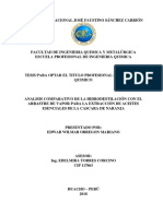 Analisis Comparativo de Fidrodestilacion Con El Arrastre Vapor