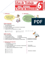 Actividades de Plan de Redacción para Sexto Grado de Primaria