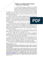 Sobre Lo Kafkiano en Base A La Parábola de Ante La Ley, de El Proceso, 29 de Abril, 2011