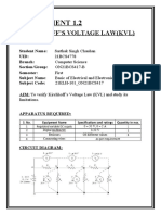 Experiment 1.2: Kirchhoff'S Voltage Law (KVL)