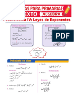 Potenciación IV: Leyes de Xponentes: Trabajando en Clase