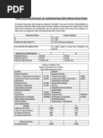 Practica Calificada Presupuesto Financiero