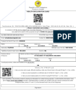 Health Declaration Card: Republic of The Philippines Province of Aklan