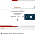 Beta Decay: Introduction To Nuclear Science