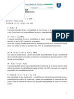 Definição Teoria de Probabilidade e Consequencias