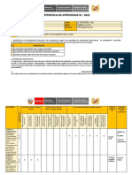 Experiencia de Aprendizaje N° 1 COMUNICACIÓN 4TO 2022