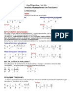 Ficha Informativa - Operaciones Con Fracciones