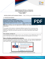 Activities Guide and Evaluation Rubric - Unit 1 - Task 2 - Writing Your Professional Profile