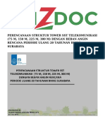 Perencanaan Struktur Tower SST Telekomunikasi (75 M, 150 M, 225 M, 300 M) DENGAN BEBAN ANGIN Rencana Periode Ulang 20 Tahunan BMKG Surabaya