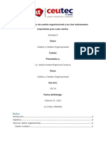 Tarea 6.1 Los Tipos de Cambio Organizacional y Los Tres Instrumentos Importantes para Cada Cambio.