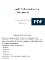 Sesion 6 Métodos de Ordenamiento y Búsquedas