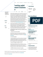 Role of Working Capital Management in Business Success