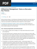 IB Business Management: Todos Os Mercados Key Themes: Main Menu